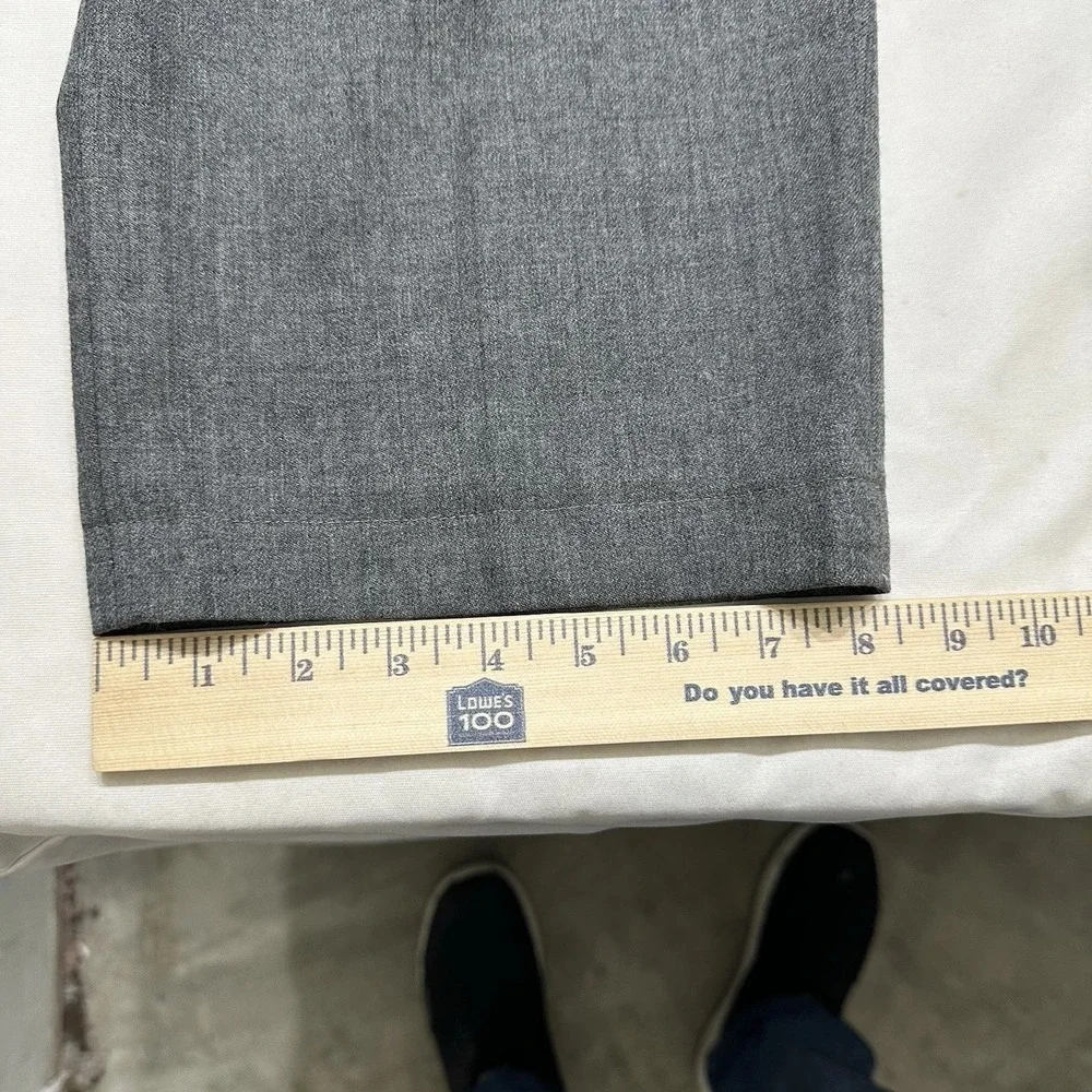 Tommy‎ Hilfiger Mens Relaxed fit Wool Dress Pants Grey Solid